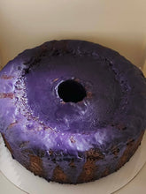 Load image into Gallery viewer, Ube purple yam pound cake with  ube glaze
