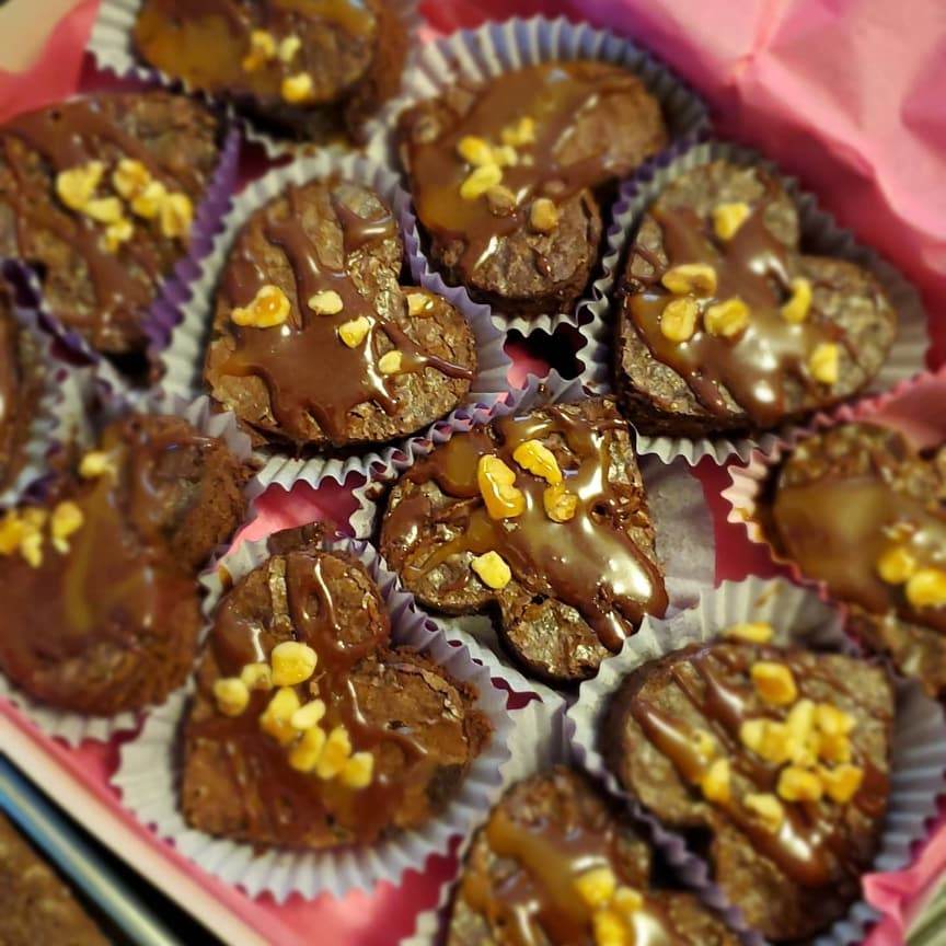 Chocolate Heart-Shaped Brownies